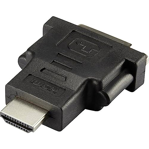 Renkforce RF-4212231 HDMI/DVI Adapter [1x HDMI-Stecker - 1x DVI-Buchse 24+1pol.] Schwarz von Renkforce