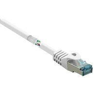 Renkforce RF-5047454 RJ45 Netzwerkkabel, Patchkabel CAT 6a S/FTP 0.15m Weiß mit Rastnasenschutz, Fl von Renkforce