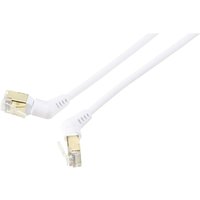 Renkforce RF-6071574 RJ45 Netzwerkkabel, Patchkabel CAT 8.2 S/FTP 2.00 m Weiß Steckkontakte 360° dre von Renkforce