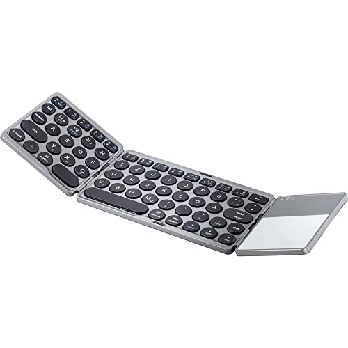 Renkforce RF-FWK-250 Bluetooth® Tastatur Deutsch, QWERTZ Grau, Schwarz von Renkforce