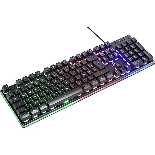 Renkforce RF-GMK-150 USB Gaming-Tastatur Deutsch, QWERTZ Schwarz Beleuchtet von Renkforce