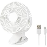 Renkforce RF-USBF-510-WH USB-Ventilator Schwenkbar, Höhenverstellbar (Ø x H) 150mm x 166mm Weiß von Renkforce