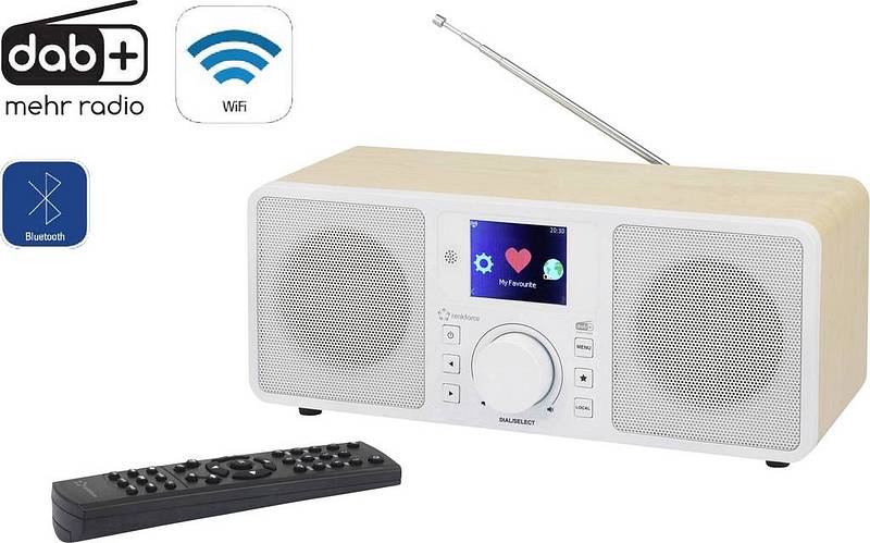 Renkforce Stereo Internetradio Radio Tischradio Dab+ Bluetooth Ukw Wlan Holz Aux B-Ware von Renkforce