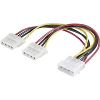 Renkforce Strom Verlängerungskabel [1x IDE-Strom-Stecker 4pol. - 2x IDE-Strom-Buchse 4pol.] 0.20m S von Renkforce