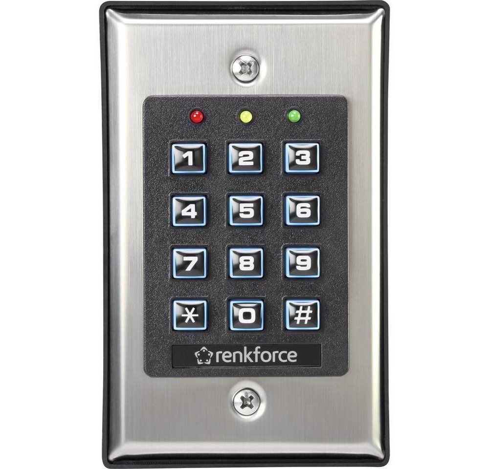 Renkforce Türschließer 1-Kanal Multifunktions-Codeschloss 1582597, mit beleuchteter Tastatur von Renkforce