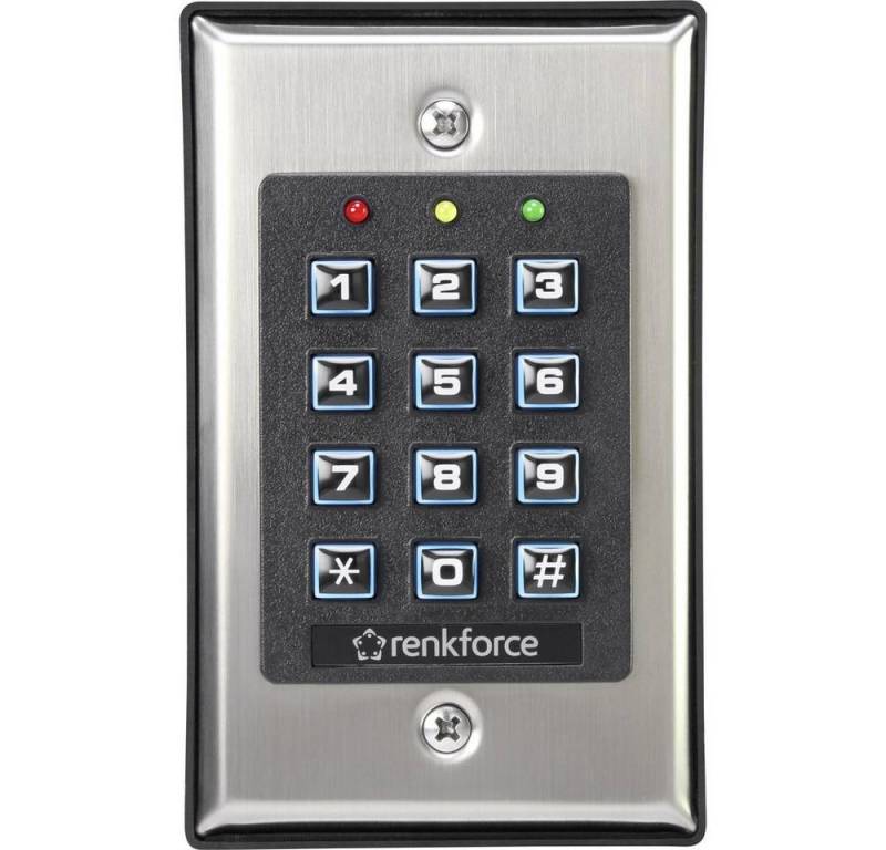 Renkforce Türschließer 1-Kanal Multifunktions-Codeschloss 1582597, mit beleuchteter Tastatur von Renkforce