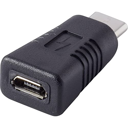 Renkforce USB 2.0 Adapter [1x USB-C® Stecker - 1x USB 2.0 Buchse Micro-B] rf-usba-11 vergoldete Steckkontakte von Renkforce