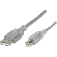 Renkforce USB-Kabel USB 2.0 USB-A Stecker, USB-B Stecker 1.80m Transparent RF-4538144 von Renkforce