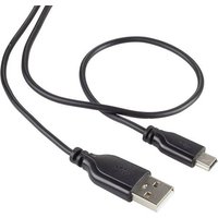 Renkforce USB-Kabel USB 2.0 USB-A Stecker, USB-Mini-B Stecker 1.00m Schwarz SuperSoft-Ummantelung RF von Renkforce