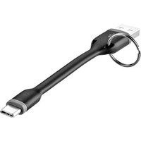 Renkforce USB-Kabel USB 2.0 USB-A Stecker, USB-C® Stecker 0.10m Schwarz RF-3425172 von Renkforce