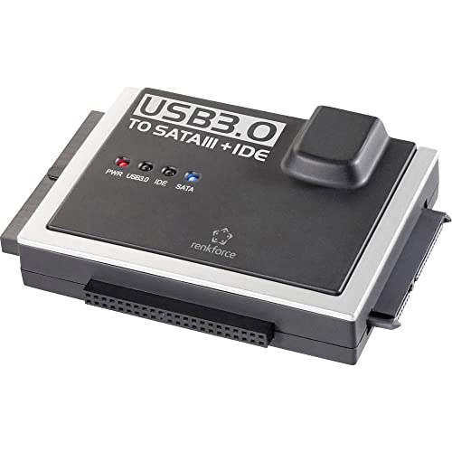 Renkforce Festplatten Adapter [1x USB 3.2 Gen 1 Stecker A (USB 3.0) - 1x IDE-Buchse 40pol., IDE-Buchse 44pol., SATA-KOM von Renkforce