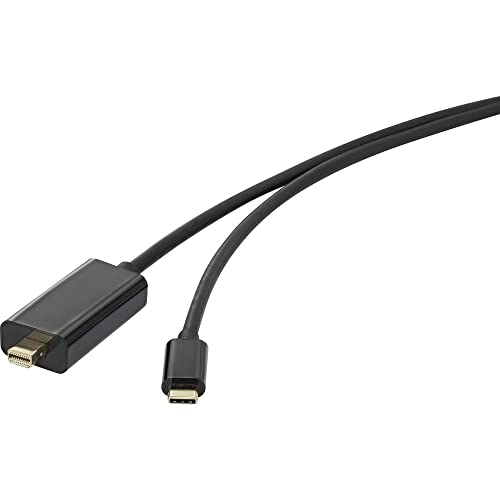 Renkforce USB-C® / Mini-DisplayPort Adapterkabel USB-C® Stecker, Mini DisplayPort Stecker 0.50 m Schwarz RF-3421680 USB von Renkforce