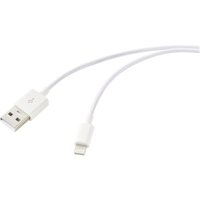 Renkforce - USB-Kabel usb 2.0 usb-a Stecker, Apple Lightning Stecker 2.00 m Weiß (frosted) RF-5724086 von Renkforce