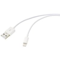 Renkforce USB-Kabel USB 2.0 USB-A Stecker, Apple Lightning Stecker 3.00m Weiß (frosted) RF-5724088 von Renkforce