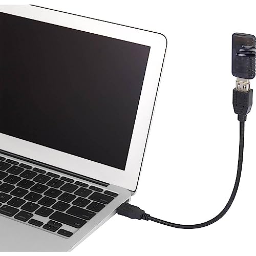 Renkforce USB-Kabel USB 2.0 USB-A Stecker, USB-A Buchse 0.16 m Schwarz Flexibles Schwanenhals-Kabel, vergoldete Steckko von Renkforce