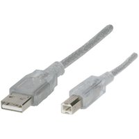 Renkforce USB-Kabel USB 2.0 USB-A Stecker, USB-B Stecker 3.00 m Transparent RF-4538148 von Renkforce