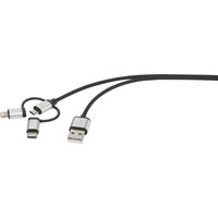 Renkforce - USB-Kabel usb 2.0 usb-a Stecker, usb-c® Stecker, USB-Micro-B Stecker, Apple Lightning Stec von Renkforce