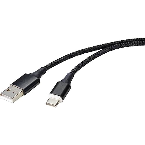 Renkforce USB-Kabel USB 2.0 USB-A Stecker, USB-C® Stecker 1.00 m Schwarz magnetischer Stecker RF-4746076 von Renkforce