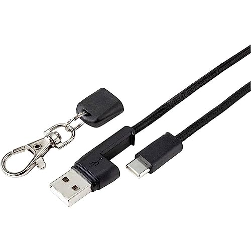 Renkforce USB-Kabel USB 2.0 USB-A Stecker, USB-C™ Stecker 95.00 cm Schwarz vergoldete Steckkontakte RF-4538142 von Renkforce