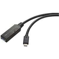 Renkforce USB-Kabel USB 3.2 Gen1 (USB 3.0 / USB 3.1 Gen1) USB-C® Stecker, USB-A Buchse 5.00m Schwar von Renkforce