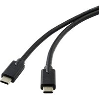 Renkforce - USB-Kabel usb 3.2 Gen2x2 usb-c® Stecker 2.00 m Schwarz Geschirmt RF-4531576 von Renkforce