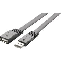 Renkforce - USB-Kabel usb 2.0 usb-a Stecker, usb-a Buchse 1.00 m Schwarz hochflexibel RF-4087404 von Renkforce