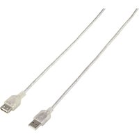 Renkforce - USB-Kabel usb 2.0 usb-a Stecker, usb-a Buchse 3.00 m Durchsichtig RF-4538152 von Renkforce