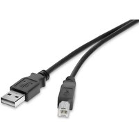 Renkforce - USB-Kabel usb 2.0 usb-a Stecker, usb-b Stecker 0.30 m Schwarz vergoldete Steckkontakte rf- von Renkforce