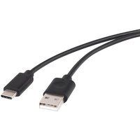 Renkforce - USB-Kabel usb 2.0 usb-a Stecker, usb-c® Stecker 1.00 m Schwarz vergoldete Steckkontakte rf von Renkforce