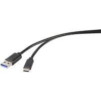 Renkforce - USB-Kabel usb 3.2 Gen1 (usb 3.0 / usb 3.1 Gen1) usb-a Stecker, usb-c® Stecker 1.80 m Schwa von Renkforce