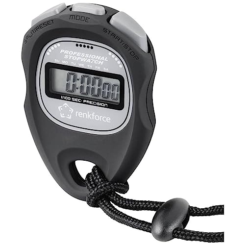 Renkforce WT-034 Stoppuhr digital Schwarz von Renkforce