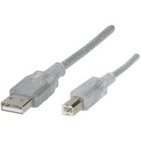 Renkforce - USB-Kabel usb 2.0 usb-a Stecker, usb-b Stecker 1.80 m Transparent RF-4538144 von Renkforce