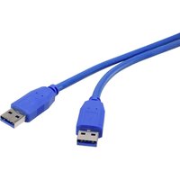 Renkforce - USB-Kabel usb 3.2 Gen1 (usb 3.0 / usb 3.1 Gen1) usb-a Stecker, usb-a Stecker 1.80 m Blau v von Renkforce
