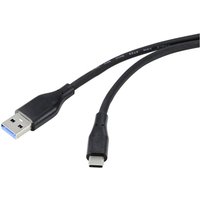USB-Kabel usb 3.2 Gen1 (usb 3.0 / usb 3.1 Gen1) usb-a Stecker, usb-c® Stecker 1.00 m Schwa - Renkforce von Renkforce