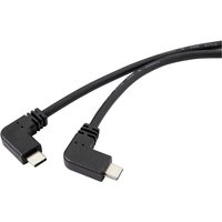 Renkforce - USB-Kabel usb 3.2 Gen2 (usb 3.1 Gen2) usb-c® Stecker, usb-c® Stecker 1.20 m Schwarz 90° na von Renkforce