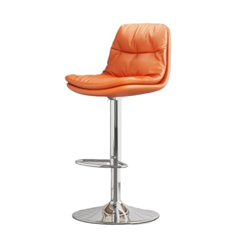 Bar StüHle Bar Stuhl Lift Bar Stuhl Kassierer Hause Bar Stuhl Zurück Hohe Hocker Rezeption Barhocker Licht Luxus Hohe Hocker Bar Chair (Color : Orange, Size : A) von Renmi