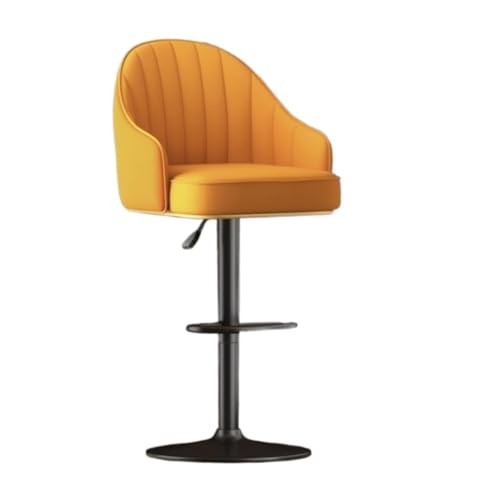 Renmi Bar StüHle Bar Stuhl Heben Und Drehen Einfache Maniküre Licht Luxus Bar Stuhl Rückenlehne Hohe Bar Stuhl Vorderen Stuhl Bar Chair (Color : Orange, Size : A) von Renmi