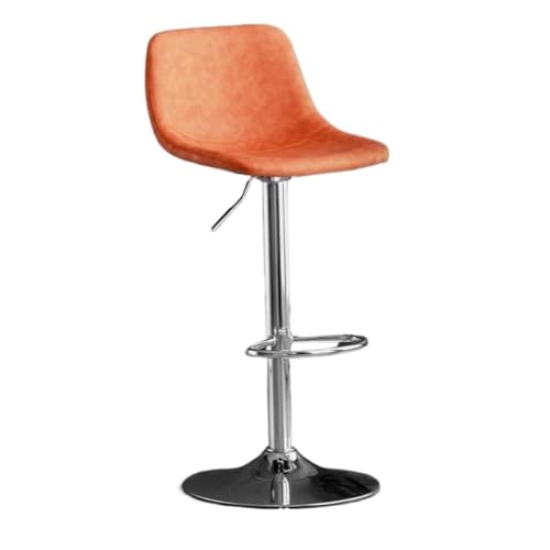 Renmi Bar StüHle Barstuhl, moderner minimalistischer Barstuhl, Barstuhl, Haushalts-Hochhocker, anhebbarer Barhocker, Rückenlehne, spezieller Hocker Bar Chair (Color : Orange, Size : C) von Renmi