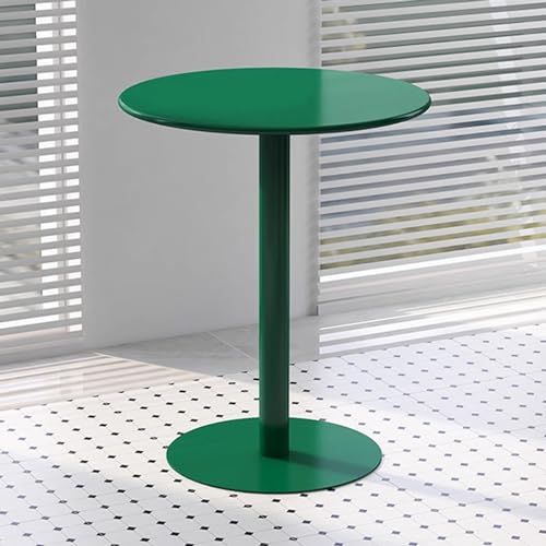 Renmlion Moderner Cocktailtisch Bartisch, runder Couchtisch Kleiner Sofa Beistelltisch Küche Frühstück Esstisch Snack-Tisch Nachttische für Zuhause und Büro Beistelltisch, grün (Size : 48x48x72cm) von Renmlion