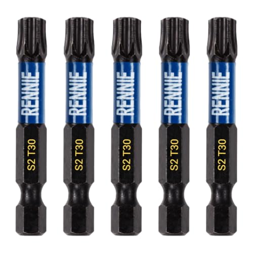 5 x Rennie Tools 50 mm lang T30 TX30 Schlagschrauber-Bits Set Heavy Duty Magnetic Torx Schraubendreher-Bit-Set Schwarz Oxid beschichtete Torx-Schlagschrauber-Bits Torx-Bit-Set 5 x Rennie Tools 50 mm lang T30 TX30 Schlagschrauber-Bits Set Heavy Duty Magnetic Torx Schraubendreher-Bit-Set Schwarz Oxid beschichtete Torx-Schlagschrauber-Bits Torx-Bit-Set von Rennie Tool Company