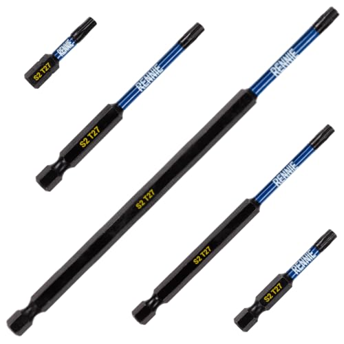 5 x Rennie Tools T27 TX27 Schlagschrauber-Bits Set x 32 mm/50 mm/75 mm/100 mm/150 mm lang. Strapazierfähiges, magnetisches Torx-Schraubendreher-Bit-Set. Oxidbeschichtete Torx-Schlagschrauber-Bits. 5 x Rennie Tools T27 TX27 Schlagschrauber-Bits Set x 32 mm/50 mm/75 mm/100 mm/150 mm lang. Strapazierfähiges, magnetisches Torx-Schraubendreher-Bit-Set. Oxidbeschichtete Torx-Schlagschrauber-Bits. von Rennie Tool Company