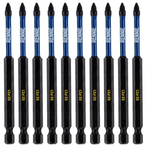 "Rennie Tool Company“ 10 x Rennie Tools 100 mm langes PZ1-Schlagschrauber-Bit-Set. Hochleistungs-PoziDriv POZI Nr. 1 magnetischer Schraubendreher-Bit-Satz. PZ1 Schlagschrauber-Bits Pozidrive-Schraube "Rennie Tool Company“ 10 x Rennie Tools 100 mm langes PZ1-Schlagschrauber-Bit-Set. Hochleistungs-PoziDriv POZI Nr. 1 magnetischer Schraubendreher-Bit-Satz. PZ1 Schlagschrauber-Bits Pozidrive-Schraube von Rennie Tool Company