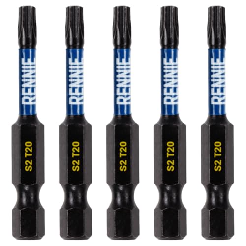 "Rennie Tool Company“ 5 x Rennie Tools 50 mm langes T20 TX20 Schlagschrauber-Bit-Set. Hochleistungs-Magnet-Torx-Schraubendreher-Bit-Set. Schwarzoxidbeschichtete Torx-Schlagschrauber-Bits. Torx-Bit-Se "Rennie Tool Company“ 5 x Rennie Tools 50 mm langes T20 TX20 Schlagschrauber-Bit-Set. Hochleistungs-Magnet-Torx-Schraubendreher-Bit-Set. Schwarzoxidbeschichtete Torx-Schlagschrauber-Bits. Torx-Bit-Se von Rennie Tool Company