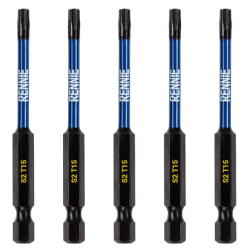 "Rennie Tool Company“ 5 x Rennie Tools 75 mm langes T15 TX15 Schlagschrauber-Bit-Set. Hochleistungs-Magnet-Torx-Schraubendreher-Bit-Set. Schwarzoxidbeschichtete Torx-Schlagschrauber-Bits. Torx-Bit-Se "Rennie Tool Company“ 5 x Rennie Tools 75 mm langes T15 TX15 Schlagschrauber-Bit-Set. Hochleistungs-Magnet-Torx-Schraubendreher-Bit-Set. Schwarzoxidbeschichtete Torx-Schlagschrauber-Bits. Torx-Bit-Se von Rennie Tool Company