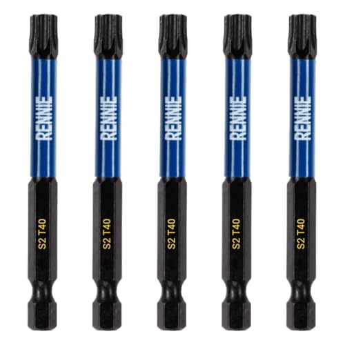 "Rennie Tool Company“ 5 x Rennie Tools 75 mm langes T40 TX40 Schlagschrauber-Bit-Set. Hochleistungs-Magnet-Torx-Schraubendreher-Bit-Set. Schwarzoxidbeschichtete Torx-Schlagschrauber-Bits. Torx-Bit-Se "Rennie Tool Company“ 5 x Rennie Tools 75 mm langes T40 TX40 Schlagschrauber-Bit-Set. Hochleistungs-Magnet-Torx-Schraubendreher-Bit-Set. Schwarzoxidbeschichtete Torx-Schlagschrauber-Bits. Torx-Bit-Se von Rennie Tool Company
