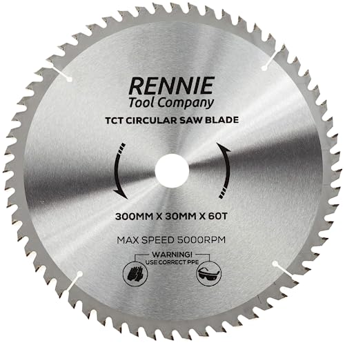 Rennie Tool TCT Kreissägeblatt, 300 mm x 30 mm x 60 Zähne, inkl. Reduzierringe von Rennie Tool Company