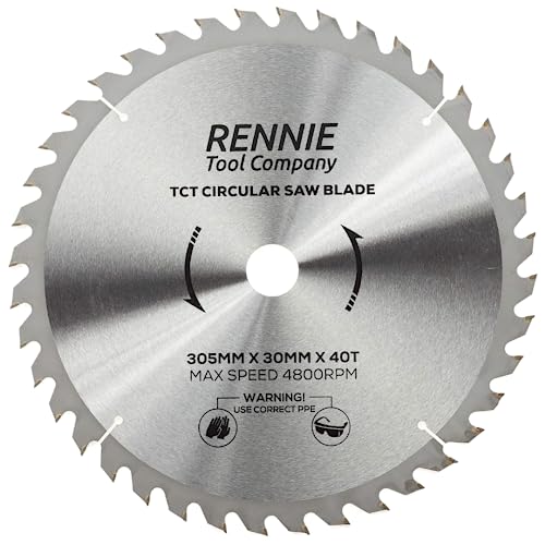 Rennie Tool TCT Kreissägeblatt, 305 mm x 30 mm x 40 Zähne, inkl. Reduzierringe von Rennie Tool Company