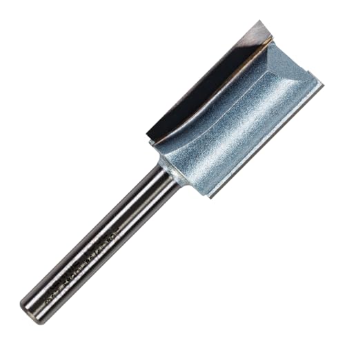 Rennie Tools – 17,5 mm Schnittdurchmesser x 30 mm Nut x 1/4-Zoll-Schaft TCT-bestückter gerader Fräser-Bit mit 2 Rillen, kompatibel mit Makita Bosch Trend Katsu Dewalt Router etc. 17,5 mm von Rennie Tool Company