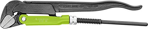 RENNSTEIG Rohrzange 45° (Öffnungsweite 0-60 mm, Länge 410 mm, Zange aus Chrom-Vanadium-Stahl, Stellmuttersicherung, Klemmschutz, Oberfläche pulverlackiert) 121 015 2 von Rennsteig