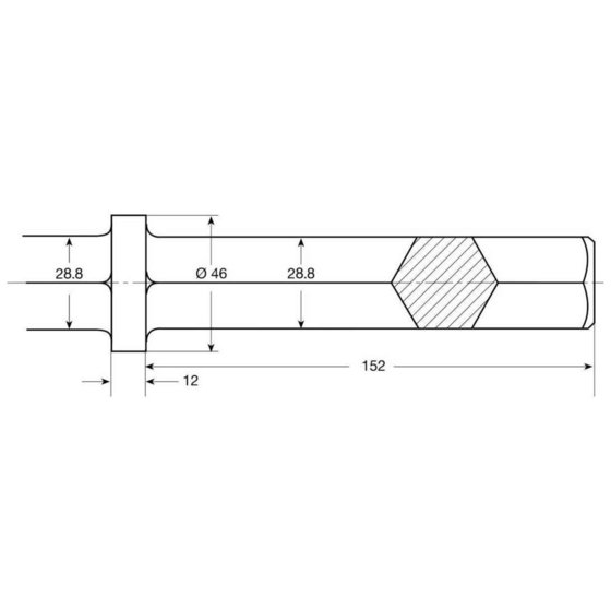 RENNSTEIG - Spatmeißel 80mm 6kt29x152/Bund46 400mm von Rennsteig